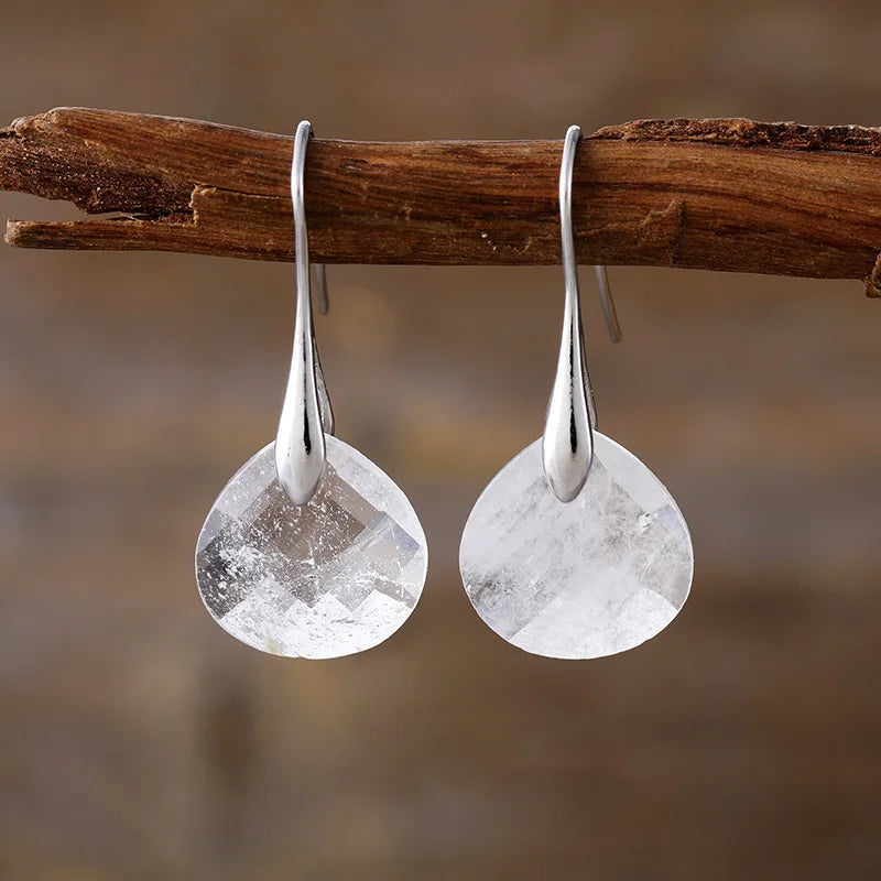 Ritzy Quartz Silver Drop Earrings | Women Earrings | ALLORA JADE