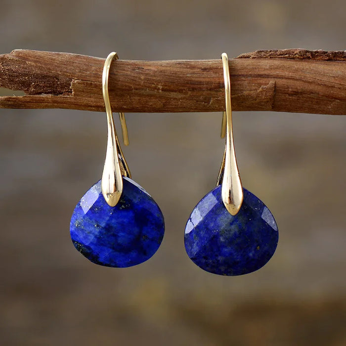 'Ritzy' Lapis Lazuli Stone Drop Earrings - Allora Jade