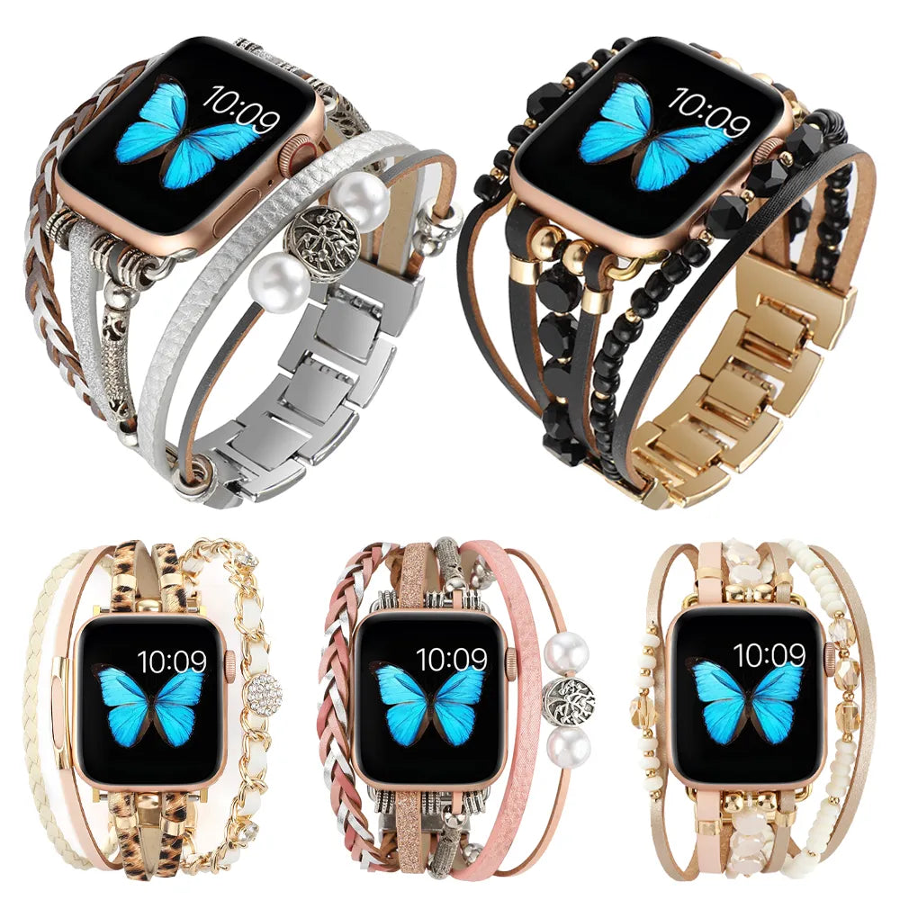 Charms and Beads Apple Watch Band - Allora Jade
