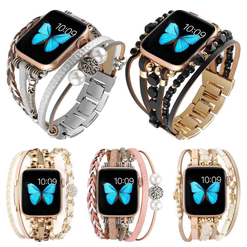 Charms and Beads Apple Watch Band - Allora Jade