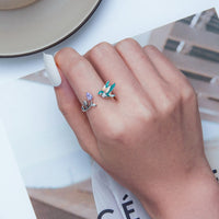 'Kingfisher' Sterling Silver and CZ Ring | Allora Jade