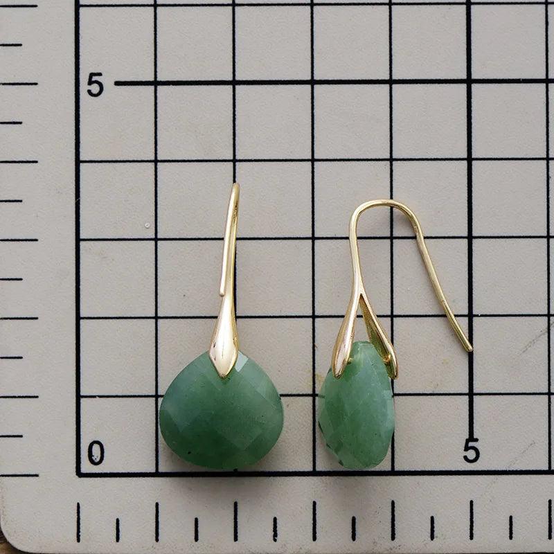 'Ritzy' Rose Quartz Stone Drop Earrings - Womens Earrings Crystal Earrings - Allora Jade