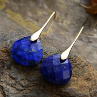 'Ritzy' Lapis Lazuli Stone Drop Earrings - Allora Jade