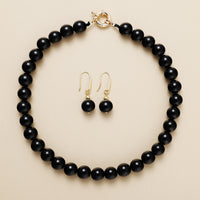 'Grace' Necklace Earrings Set - Black Onyx | ALLORA JADE
