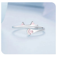 'Ears and Paw' Sterling Silver Ring | ALLORA JADE