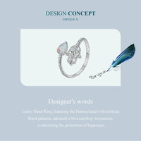 Jewelry design concept with a ring featuring a teardrop moonstone on a light blue background.