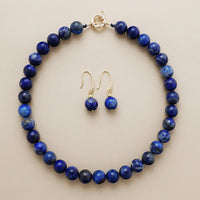 'Grace' Necklace Earrings Set - Lapis Lazuli | ALLORA JADE