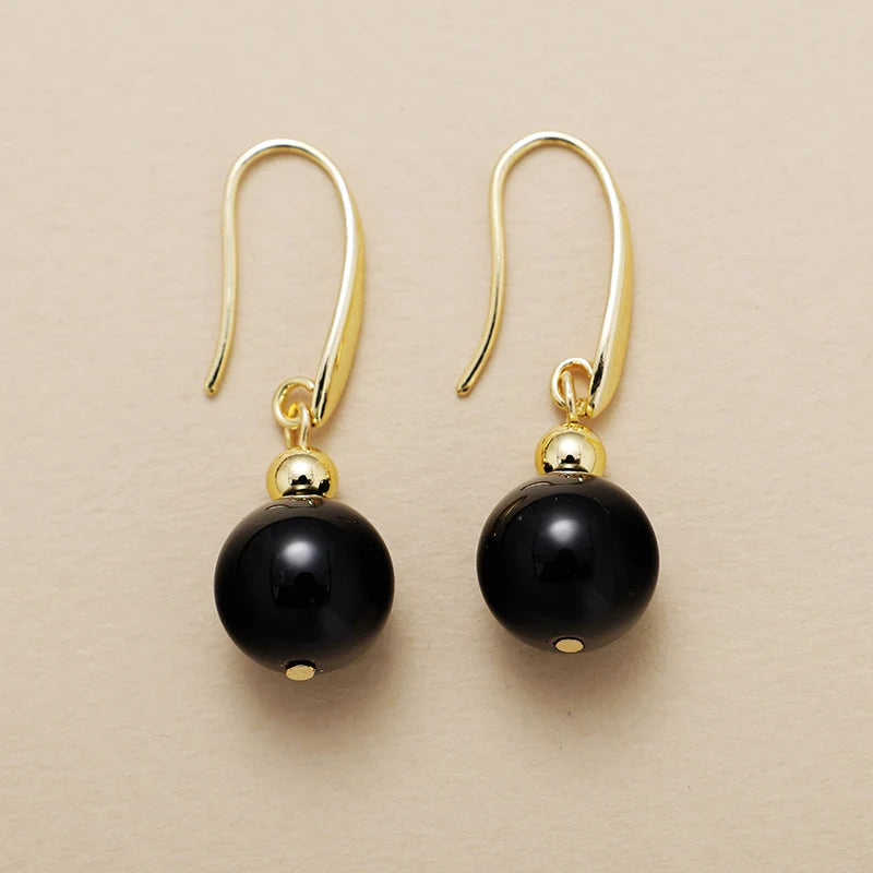 'Grace' Earrings - Black Onyx | ALLORA JADE