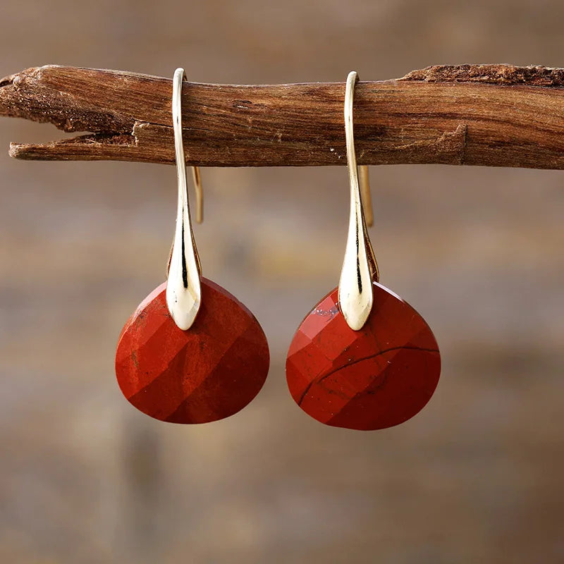 Ritzy Jasper Gold Drop Earrings | Womens Earrings | ALLORA JADE