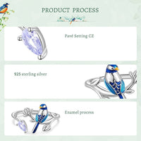 'Blue Bird' Sterling Silver and CZ Jewellery Set - Allora Jade