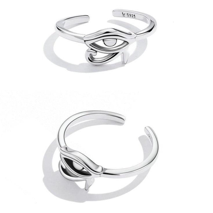 'Eye of Horus' Sterling Silver Ring - Sterling Silver Rings - Allora Jade