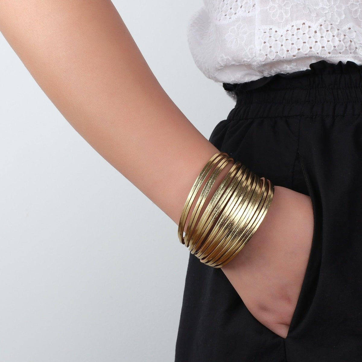 'Simple' Wide Cuff Bracelet - lavender - Womens Bracelets - Allora Jade
