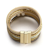 'Inspired Heart' Charm Cuff Bracelet - gold - Womens Bracelets - Allora Jade