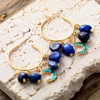 'Blue Moon' Lapis Lazuli Dangle Earrings - Allora Jade