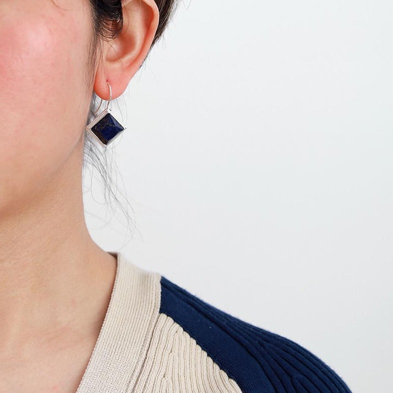 'Wanala' Lapis lazuli Drop Earrings | ALLORA JADE
