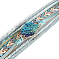 'Birralee' Charm Cuff Bracelet - blue - Womens Bracelets - Allora Jade