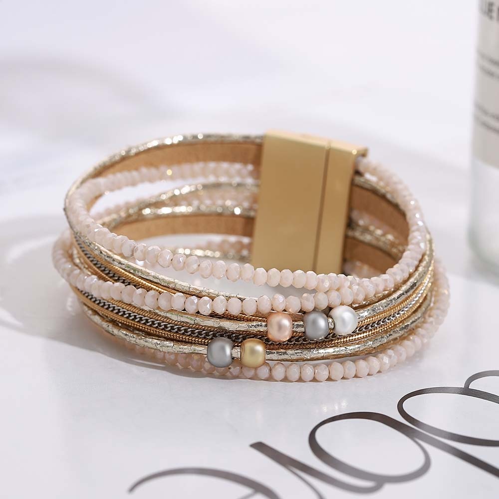 'Aluka' Beads Cuff Bracelet | Allora Jade