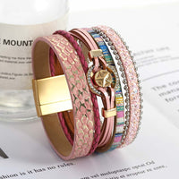'Star' Charm Cuff Bracelet - pink | ALLORA JADE