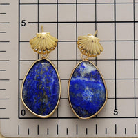 'Shells' Lapis Lazuli Drop Earrings | ALLORA JADE