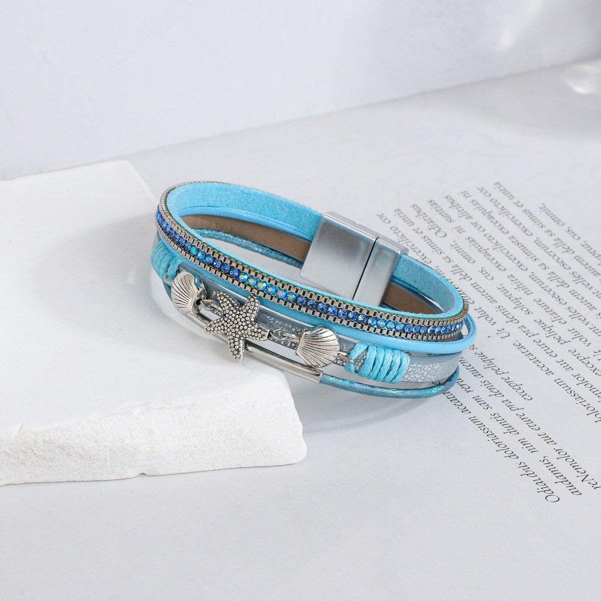 'Sea Life' Charm Cuff Bracelet - blue - Womens Bracelets - Allora Jade