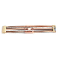 'Pearl' Charm & Rhinestones Cuff Bracelet - rose gold | ALLORA JADE