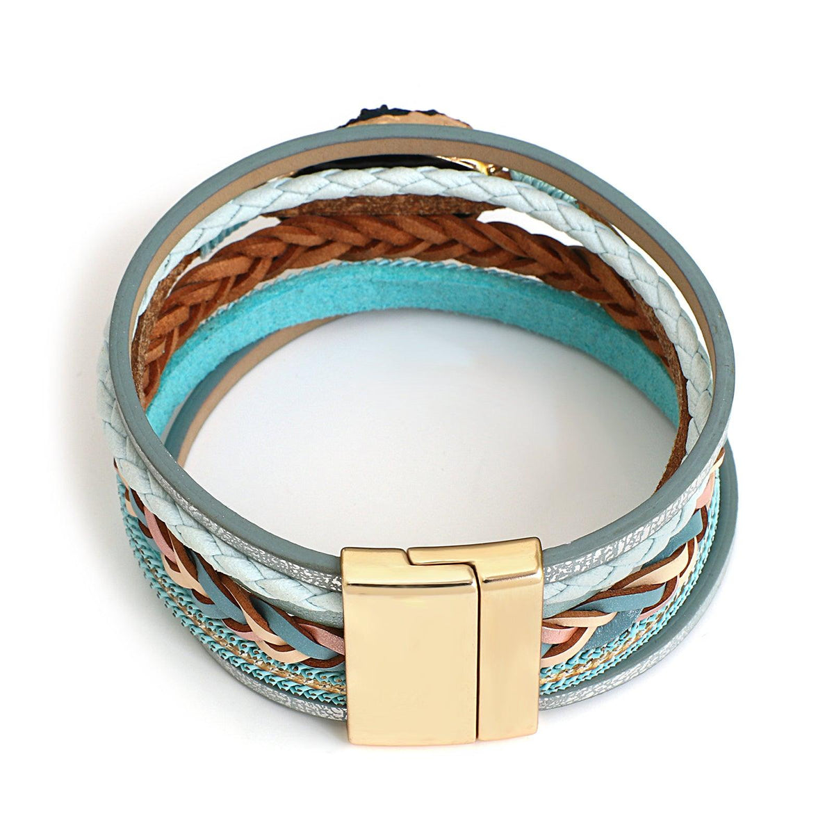 'Birralee' Charm Cuff Bracelet - blue - Womens Bracelets - Allora Jade