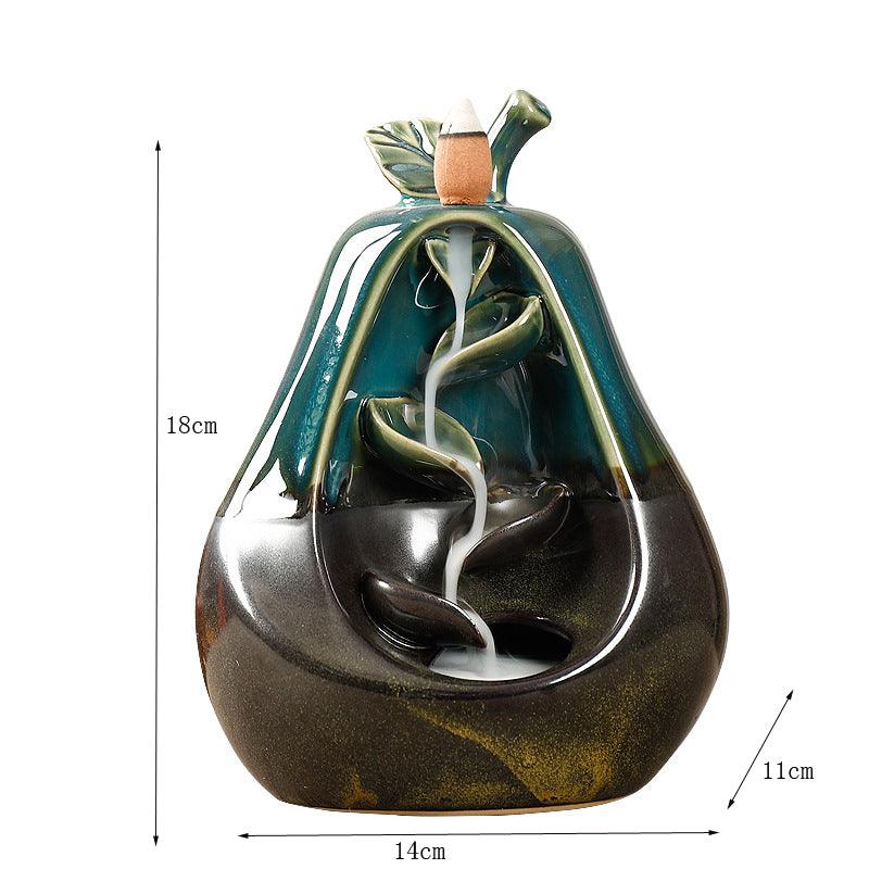 'Pear' Ceramic Incense Holder - Decor Incense Holder - Allora Jade
