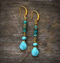'Yirabang' Jasper & Turquoise Howlite Earrings | ALLORA JADE