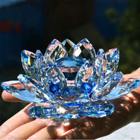 'Colourful Lotus' Flower Glass Ornament - Decor Ornaments - Allora Jade