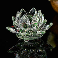 'Green Lotus' Flower Glass Ornament - Decor Ornaments - Allora Jade