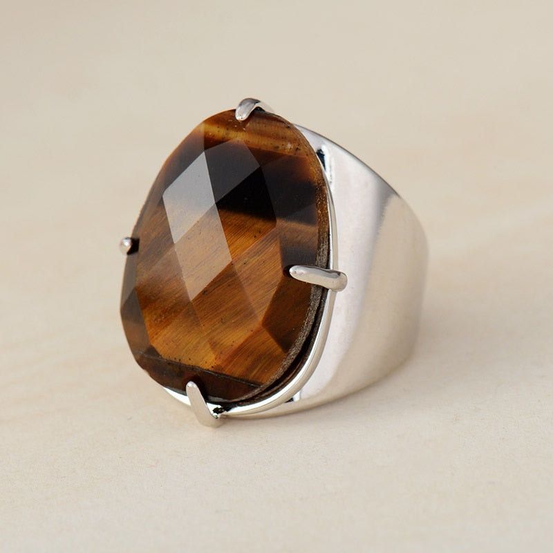 Natural Tiger's Eye Statement Ring - Allora Jade