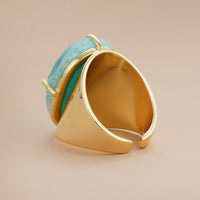 Natural Amazonite Statement Ring - Allora Jade