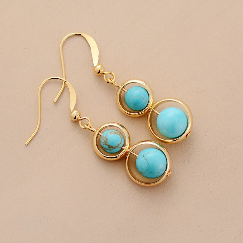 'Keira' Sky Blue Jasper Drop Earrings | Allora Jade