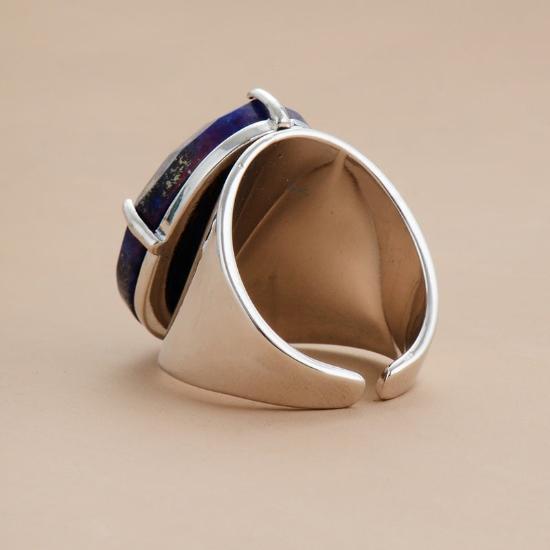 Natural Lapis Lazuli Statement Ring - Allora Jade