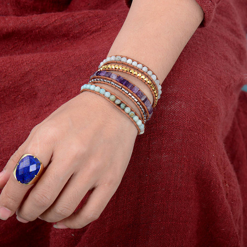 Natural Lapis Lazuli Statement Ring - Allora Jade