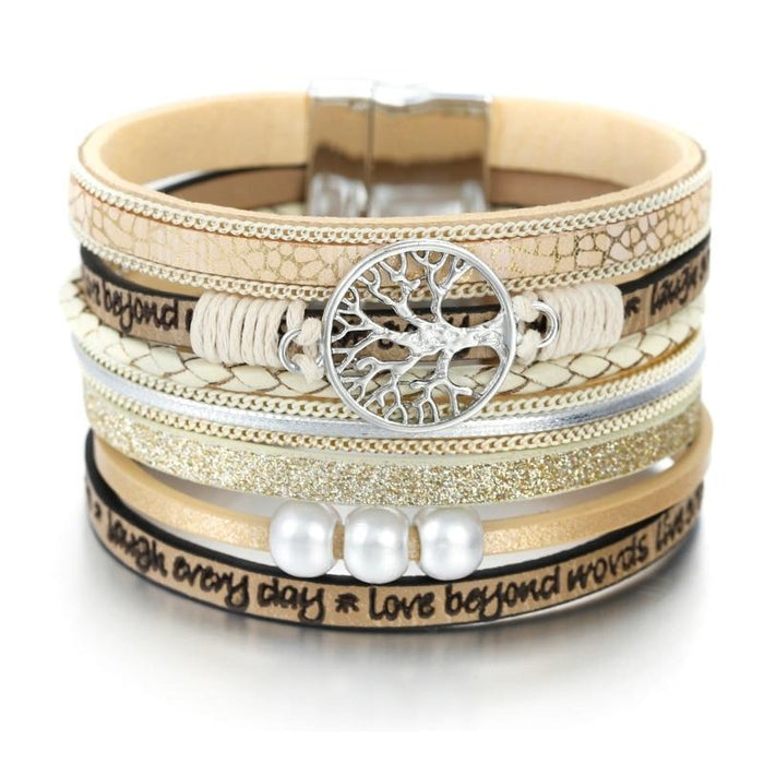 'Wise Words' Tree of Life Charm Bracelet | ALLORA JADE