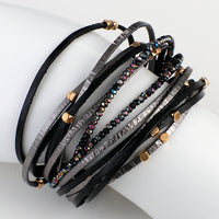 'Gindadala' Beads Cuff Bracelet - black | Allora Jade