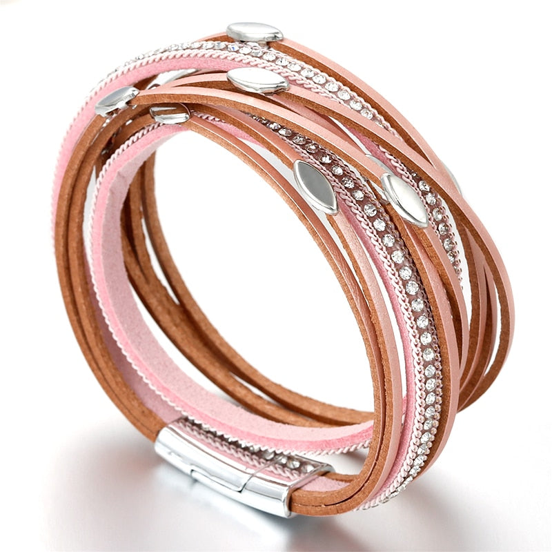 'Tahnee' Charms & Crystals Wrap Bracelet - Allora Jade