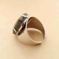 Natural Labradorite Statement Ring - Allora Jade