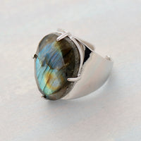 Natural Labradorite Statement Ring - Allora Jade