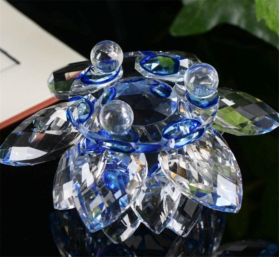 'Yellow Lotus' Flower Glass Ornament - Decor Ornaments - Allora Jade