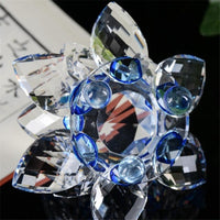'Blue Lotus' Flower Glass Ornament - Decor Ornaments - Allora Jade