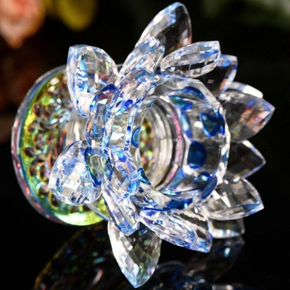 'Clear Lotus' Flower Glass Candle Holder - Decor Ornaments - Allora Jade