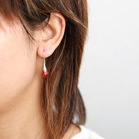 'Baygur' Natural Red Jasper Women's Drop Earrings - Allora Jade