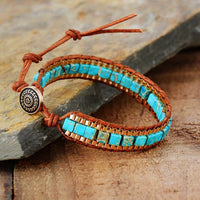 Bohemian Sky Blue Imperial Jasper Cuff Bracelet | Allora Jade