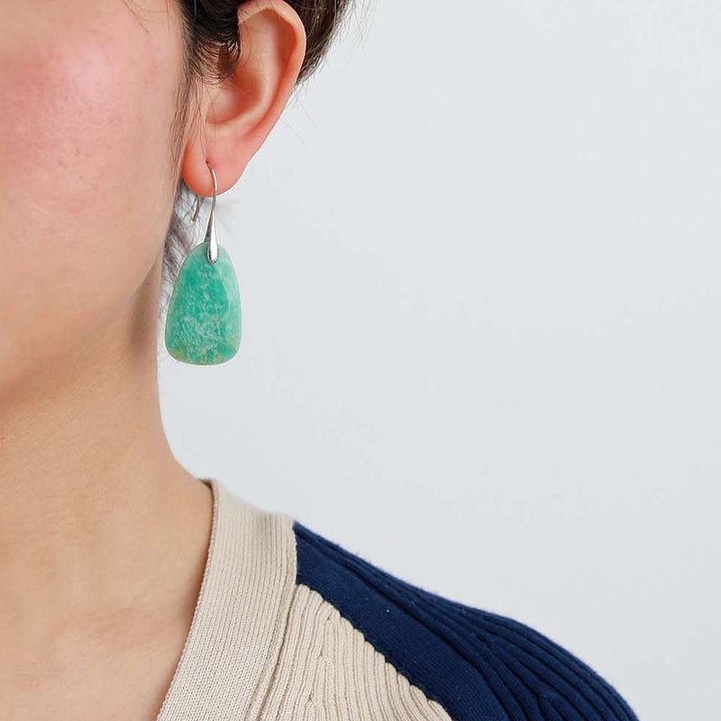 'Nginyal' Amazonite Drop Earrings - Allora Jade