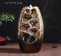 'The Waterfall' Ceramic Incense Holder - Chocolate - Decor Incense Holder - Allora Jade