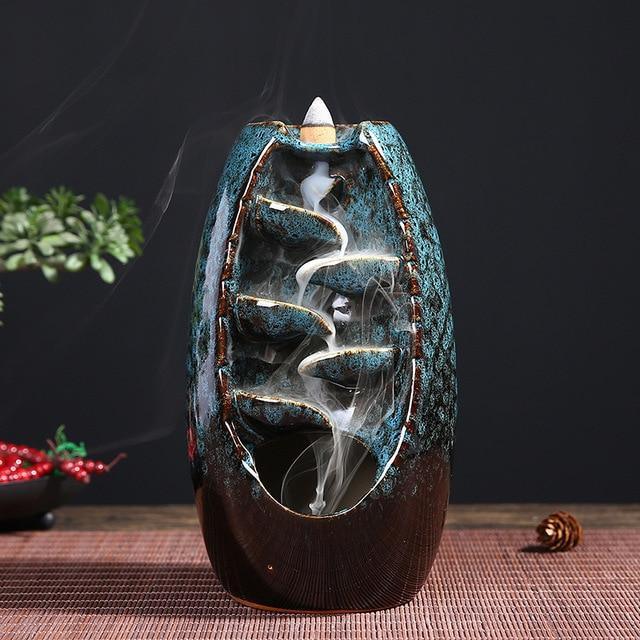 'The Waterfall' Ceramic Incense Holder - Ocean - Decor Incense Holder - Allora Jade