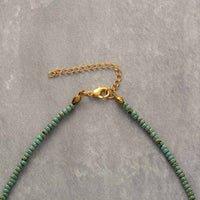 'Dhala' Seed Beads and Natural Amazonite Pendant Necklace - Allora Jade