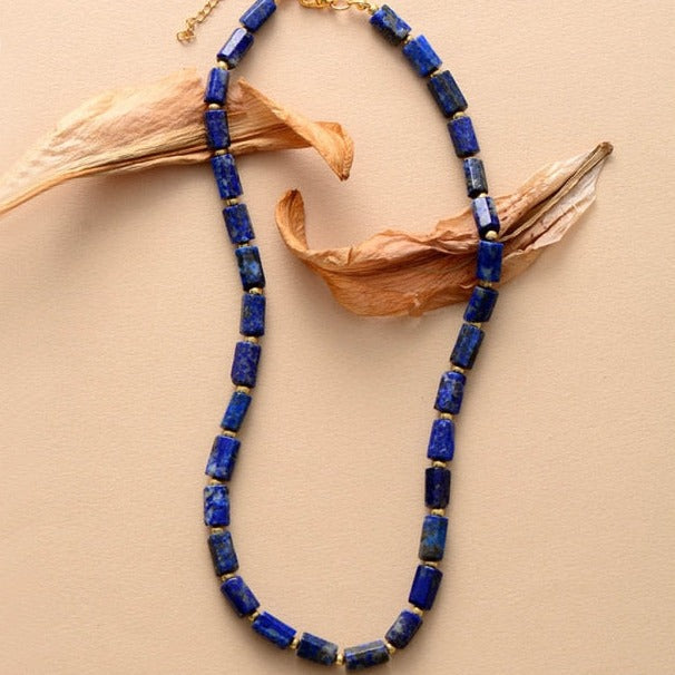 'Maranirra' Natural Lapis Lazuli Choker Necklace - Allora Jade